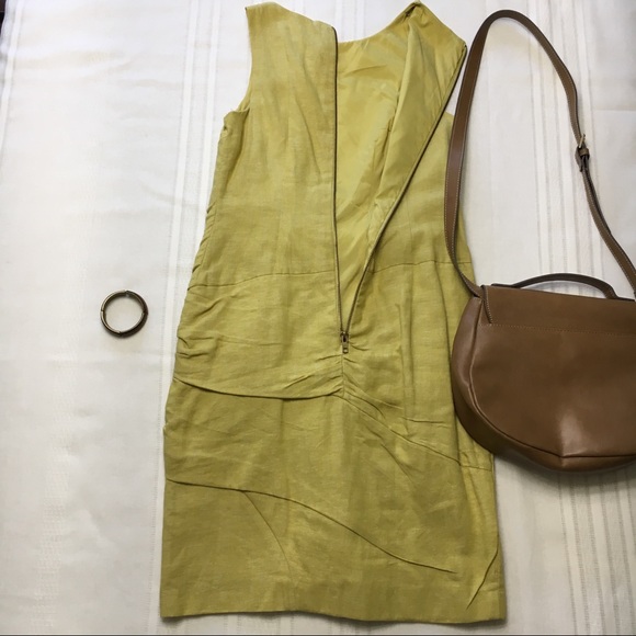 Nordstrom Taylor Linen Citron Green Dress, sz 2 - Picture 6 of 8
